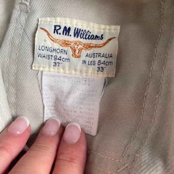 R.M. Williams Jeans Vintage Rm Williams Cream Moleskin Jeans
